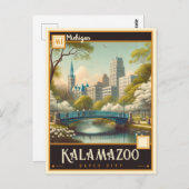 Kalamazoo, Michigan | VINTAG Postkarte (Vorne/Hinten)