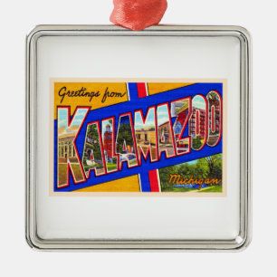 Kalamazoo Michigan Vintage große Buchstaben Postka Ornament Aus Metall