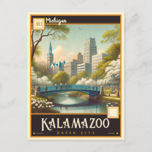 Kalamazoo, Michigan Vintage Postkarte