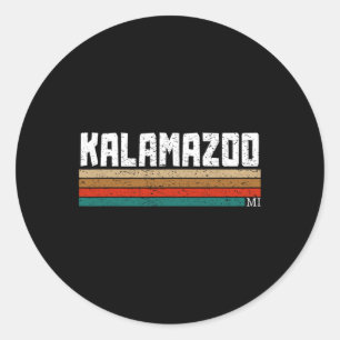 Kalamazoo Retro Vintage Geschenke Männer Frauen Ki Runder Aufkleber