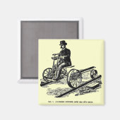 KALAMAZOO Velocipede Bahn Handwagen 1887 Magnet (Vorderseite/Rückseite)