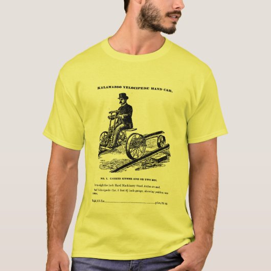 KALAMAZOO Velocipede-Eisenbahn-Handauto 1887 T-Shirt (Vorderseite)
