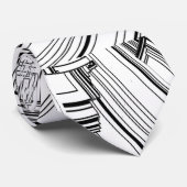 Kalamität Schwarz und Weiß Krawatte (Gerollt)