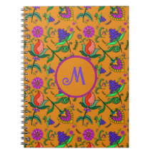 Kalamkari farbenfrohe Blume Gelb Hintergrund Grün