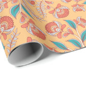 Kalamkari Geschenkpapier (Rolleneckpunkt)