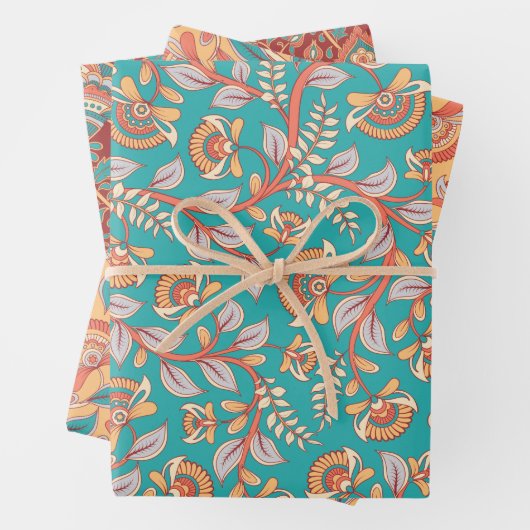 Kalamkari Geschenkpapier Set (Beispiel)