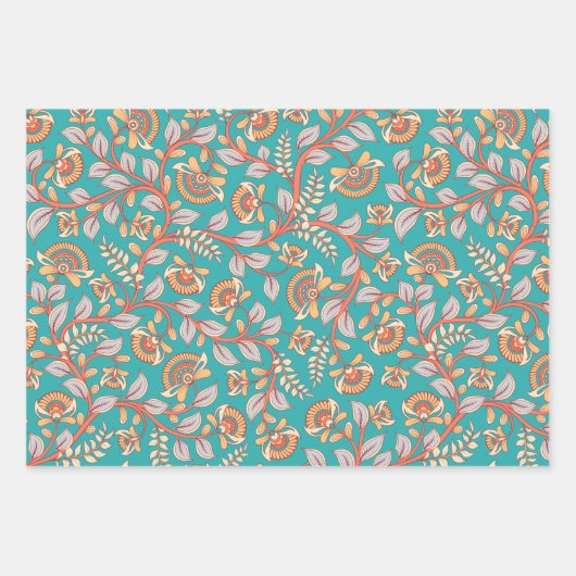 Kalamkari Geschenkpapier Set (Vorderseite)