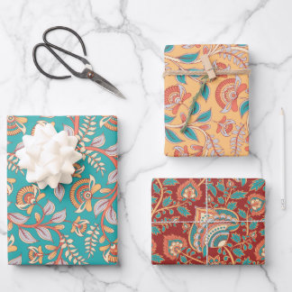 Kalamkari Geschenkpapier Set
