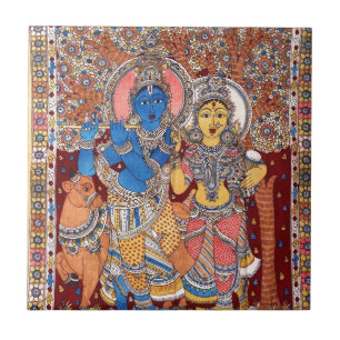 KALAMKARI RADHA KRISHNA MALEREI FLIESE