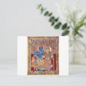 KALAMKARI RADHA KRISHNA PAINIEREN POSTKARTE (Stehend Vorderseite)