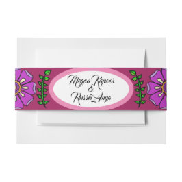 Kalamkari Wedding Blumen Einladungsbanderole