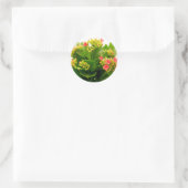Kalanchoe blossfeldiana runder aufkleber (Tasche)