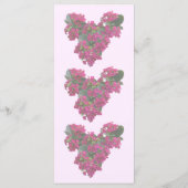 Kalanchoe Heart Wedding Menu Menükarte (Rückseite)