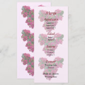 Kalanchoe Heart Wedding Menu Menükarte (Vorne/Hinten)