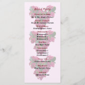 Kalanchoe-Herz-Hochzeitsprogramm Programm (Rückseite)