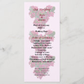 Kalanchoe-Herz-Hochzeitsprogramm Programm (Vorderseite)