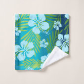 Kalani Gefärbte Krawatte Blend Tropischer Hibiskus Badhandtuch Set (Waschlappen)