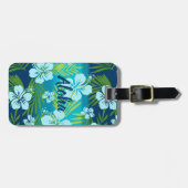 Kalani Gefärbte Krawatte Blend Tropischer Hibiskus Gepäckanhänger (Vorderseite horizontal)