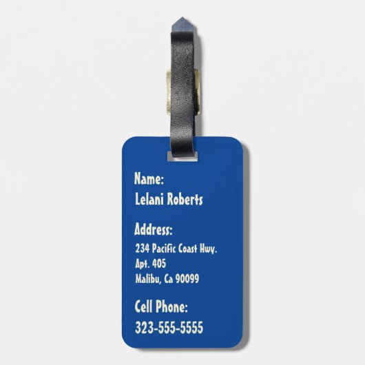 Kalani Gefärbte Krawatte Blend Tropischer Hibiskus Gepäckanhänger (Rückseite vertikal)