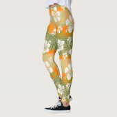 Kalani Gefärbte Krawatte Blend Tropischer Hibiskus Leggings (Links)