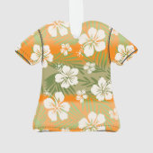 Kalani Gefärbte Krawatte Blend Tropischer Hibiskus Ornament (Rückseite)