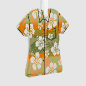 Kalani Gefärbte Krawatte Blend Tropischer Hibiskus Ornament (Vorderseite)