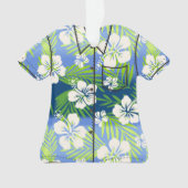 Kalani Gefärbte Krawatte Blend Tropischer Hibiskus Ornament (Vorderseite)