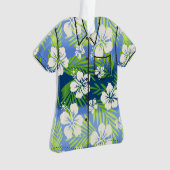 Kalani Gefärbte Krawatte Blend Tropischer Hibiskus Ornament (Vorderseite)