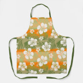 Kalani Gefärbte Krawatte Blend Tropischer Hibiskus Schürze (Vorderseite)