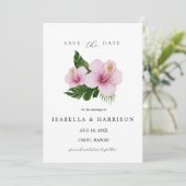 KALANI | Hibiscus Save the Date Template Einladung (Stehend Vorderseite)