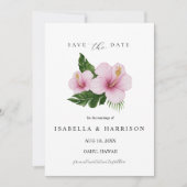 KALANI | Hibiskus - Vorlage für „Save the Date“ (Vorderseite)