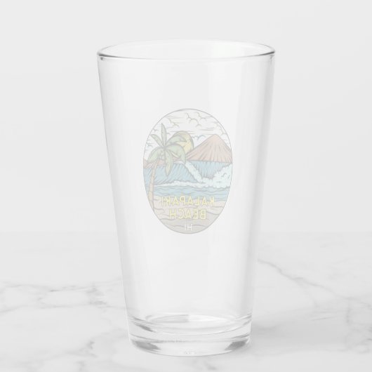 Kalapaki Beach Hawaii Vintag Glas (Rückseite)