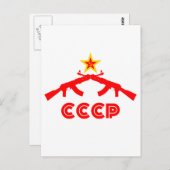 Kalashnikov AK47 mit Red Star Postkarte (Vorne/Hinten)