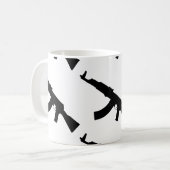 Kalashnikov ak 47 Silhouette Kaffeetasse (Vorderseite Links)