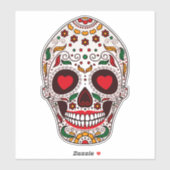 Kalavera-Schädel Aufkleber (Blatt)