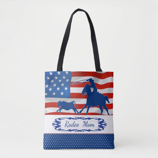 Kalb, das amerikanische Flaggen-Rodeo-Mama oder Tasche (Vorderseite)