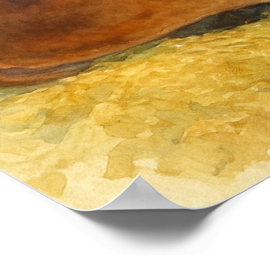 Kalb im Hay Poster (Ecke)