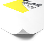 Kalb in Dungaree (Retro-Gelb) Poster (Ecke)