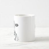 Kalb in Dungaree (Schnee) Kaffeetasse (Mittel)
