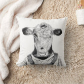 Kalb in Dungaree (Schnee) Kissen (Decke)