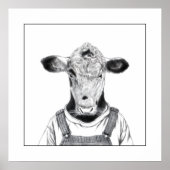 Kalb in Dungaree (Schnee) Poster (Vorne)