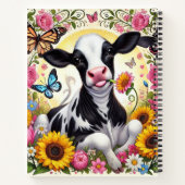 Kalb in einem pulsierenden Flora- und Schmetterlin Notizblock (Rückseite)