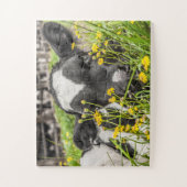 Kalb in Gras und Blume Puzzle (Vertikal)