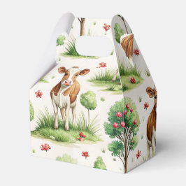 Kalb/Kuh Apfelbaum auf einem Feld Geschenkschachtel