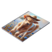 Kalb mit Cowboy-Hut in Weide Notizblock (Linke Seite)