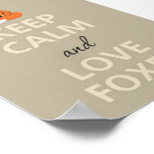 Kalb- und Liebe-Füchse behalten Poster (Ecke)