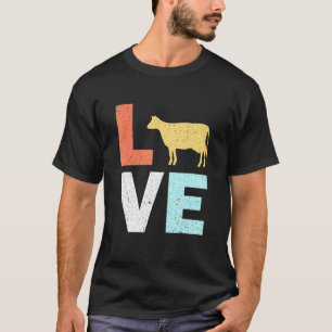 Kalb Vintage Liebe Kuh Wagyu Rindvieh Stallbesitze T-Shirt