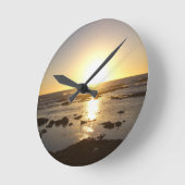 Kalbarri Beach Sunset  Runde Wanduhr (Winkel)