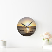 Kalbarri Beach Sunset  Runde Wanduhr (Zuhause)