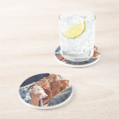 Kälber am Brunch Untersetzer (Seite)